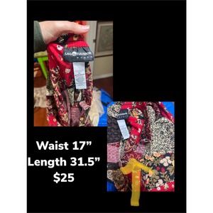 Vtg women’s red patchwork maxi skirt